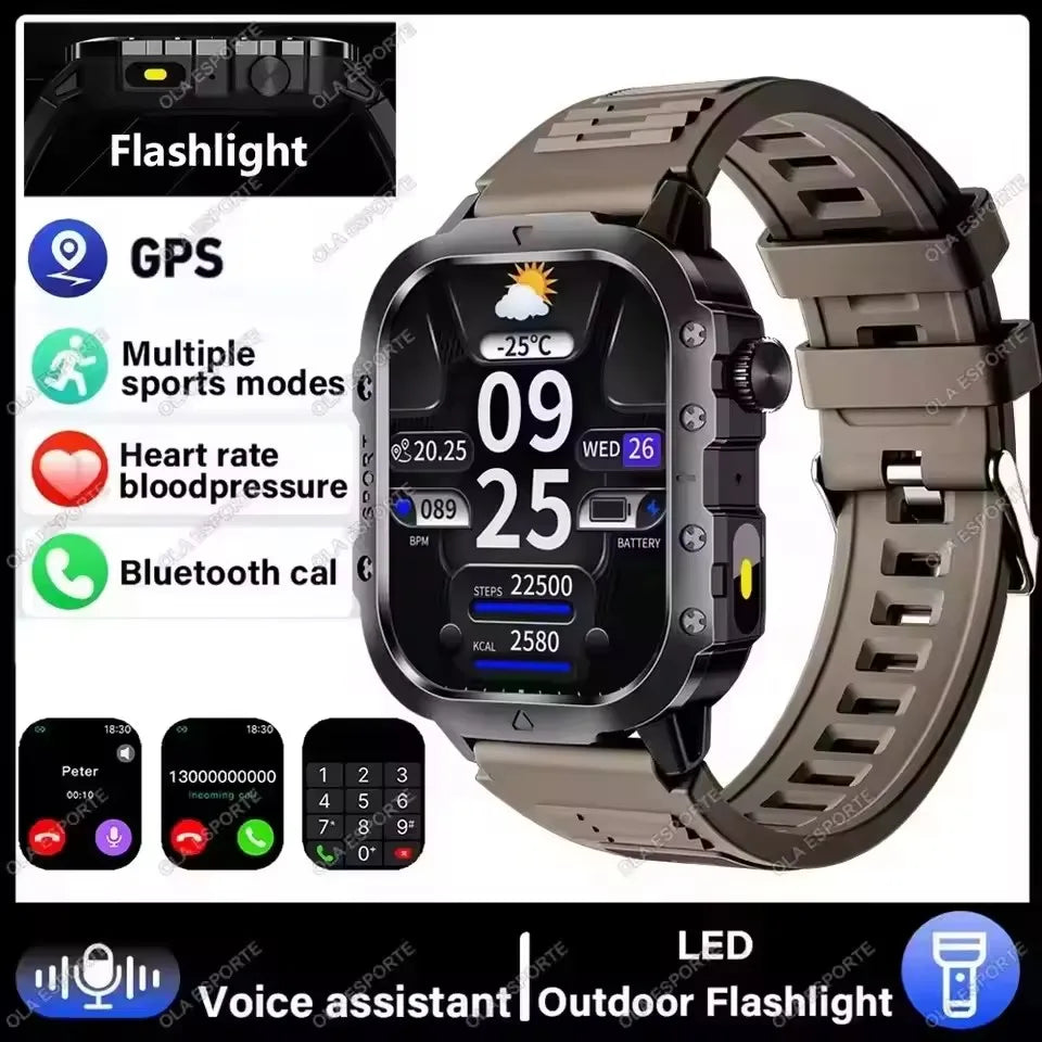 Military GPS Smart Watch Men