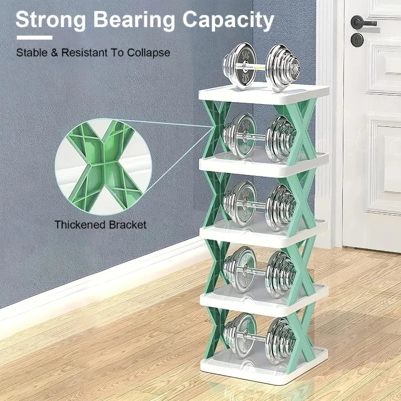 9-Tier Vertical Shoe Rack – Tall & Narrow Space Saver