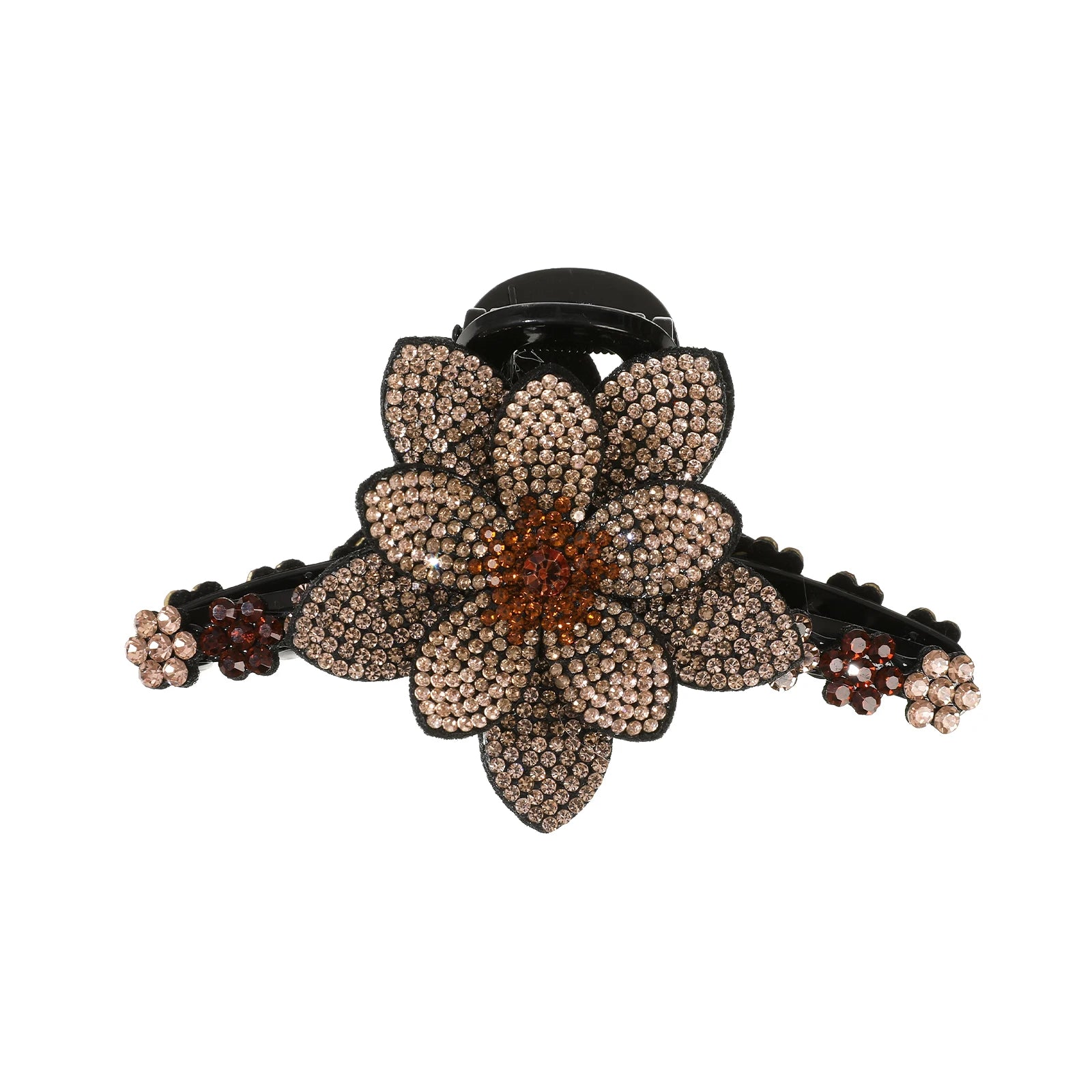 Rhinestone Flower Hair Claw Clips