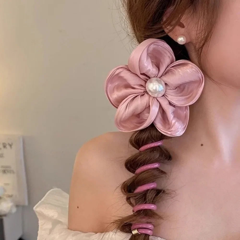Floral Ponytail Hair Coil