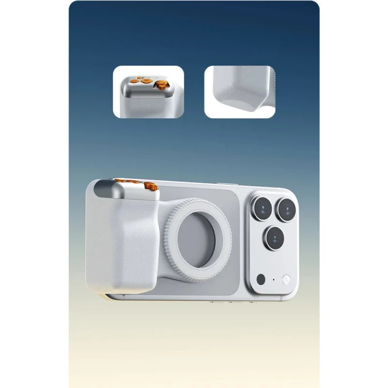 Magnetic Phone Stabilizer Handle — Bluetooth Remote, Anti-Shake Grip for Live Streaming & Vlog