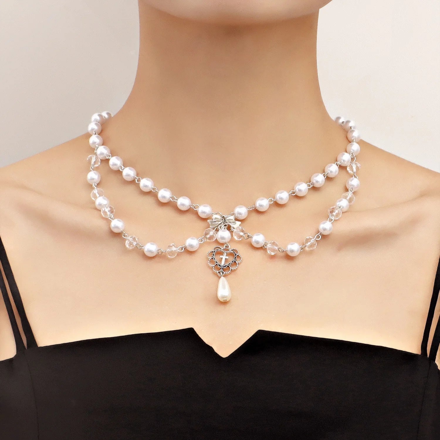 Butterfly Heart Fairycore Choker Necklace