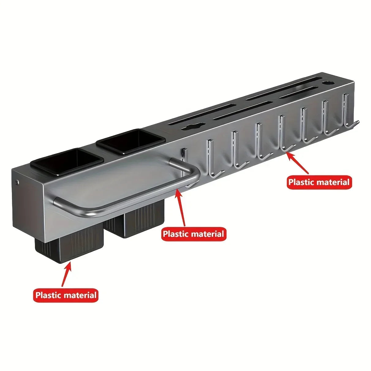 Hole-Free Wall Mounted Knife & Cutlery Organizer