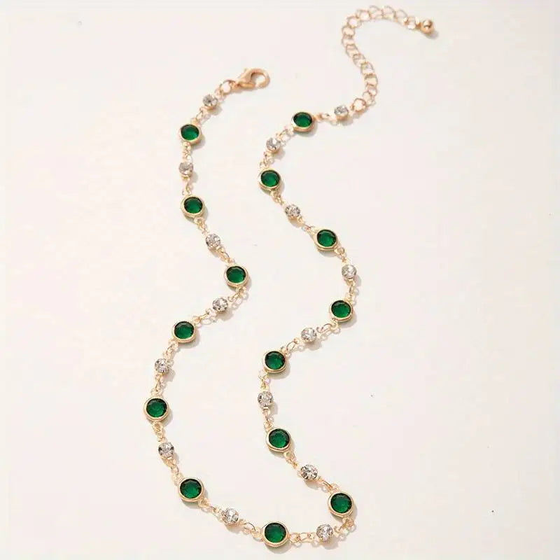Green Zircon Star Necklace