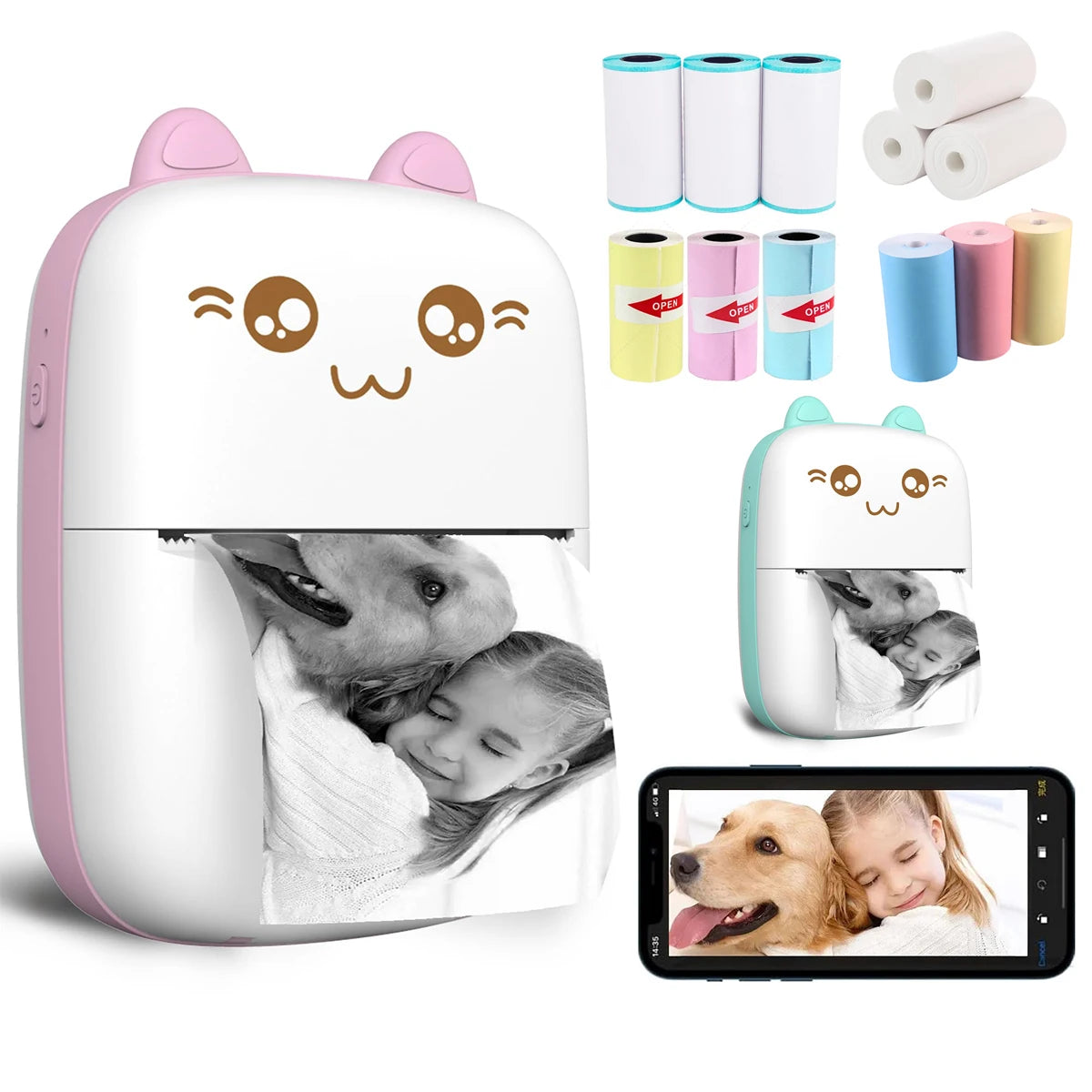 Mini Pocket Printer – Portable Bluetooth Thermal Printer for Photos, Labels, Notes & QR Codes