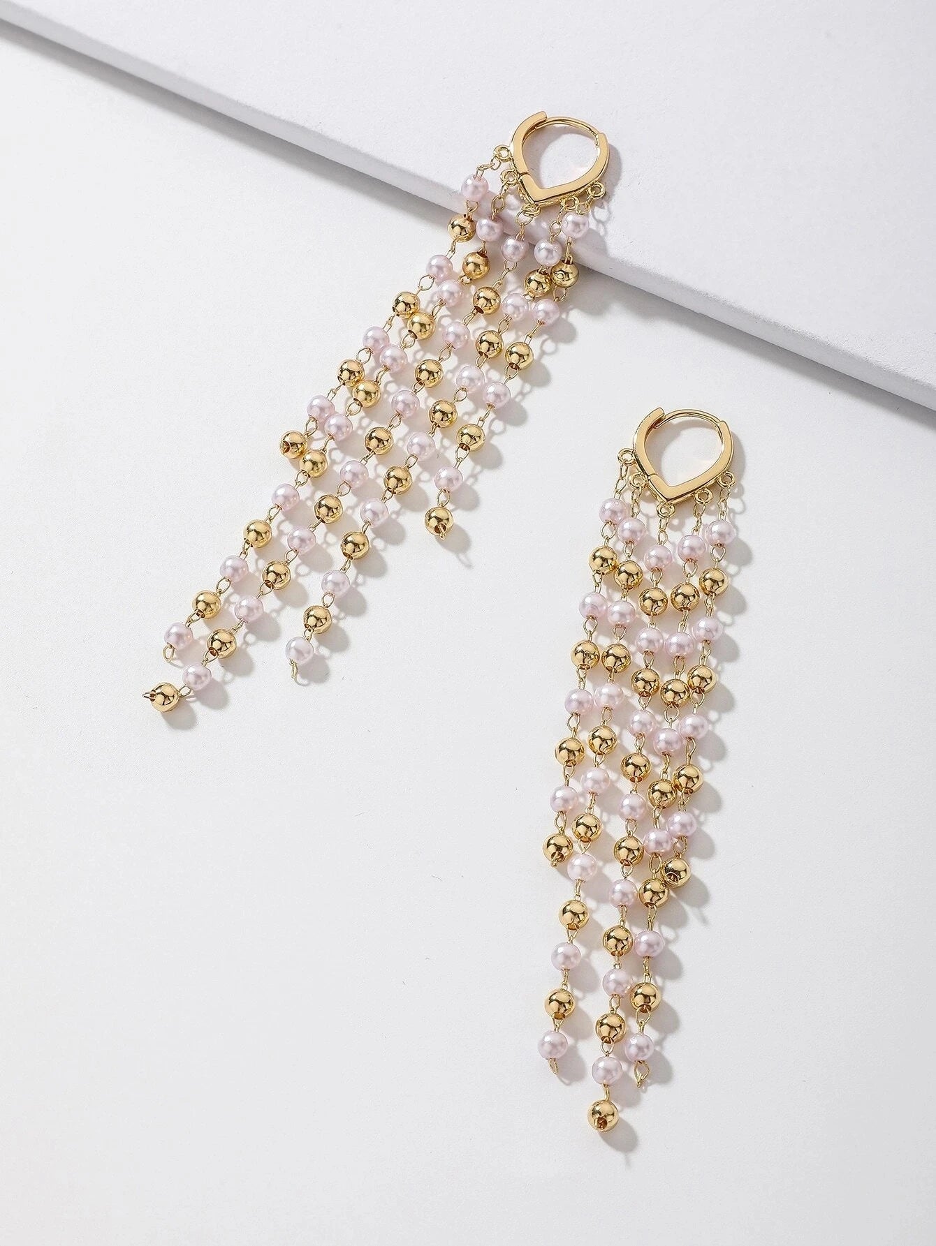Pearl Tassel Drop Earrings