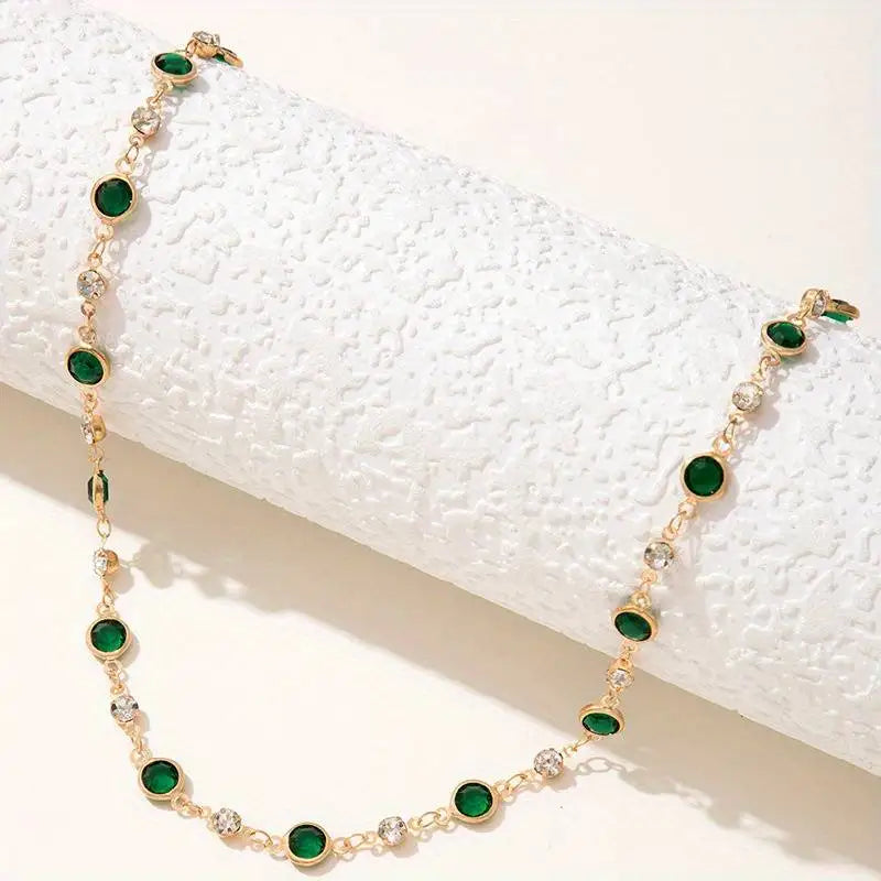 Green Zircon Star Necklace