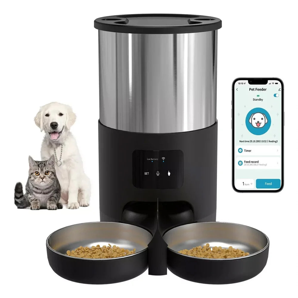 4.5L Smart Auto Pet Feeder & Water Fountain – TuYa App