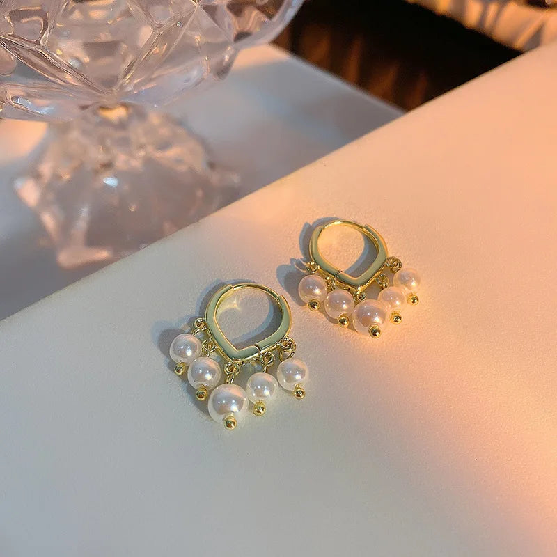 Pearl Tassel Drop Earrings