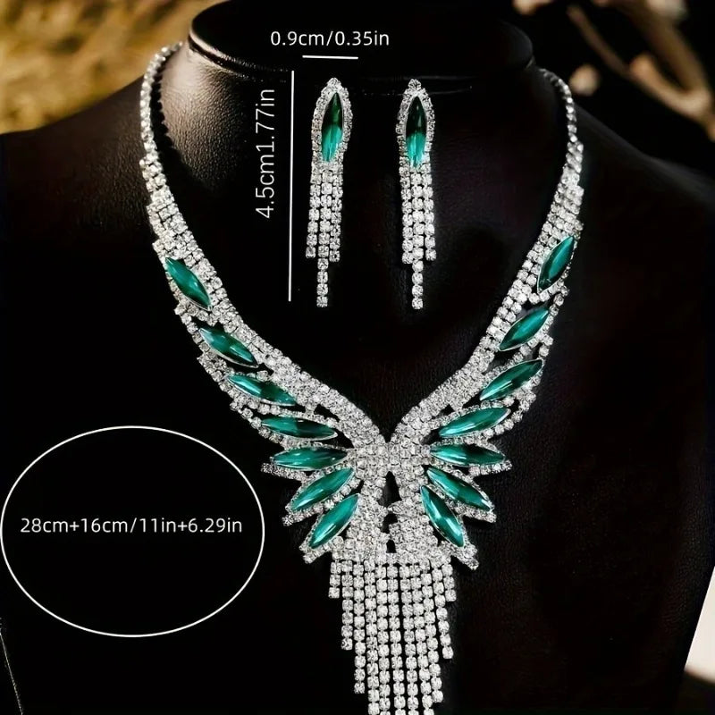 Luxurious Tassel Jewelry Set — Necklace & Earrings for Weddings & Parties