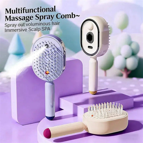 3-in-1 Electric Spray Massage Comb — Steam, Essential Oil & Self-Cleaning Hair Brush Nexsora Home 3-in-1 Electric Spray Massage Comb — Steam, Essential Oil & Self-Cleaning Hair Brush 3-in-1 Electric Spray Massage Comb — Steam, Essential Oil & Self-Cleaning Hair Brush  Nexsora Home