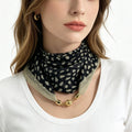 Leopard Print Magnetic Buckle Square Scarf