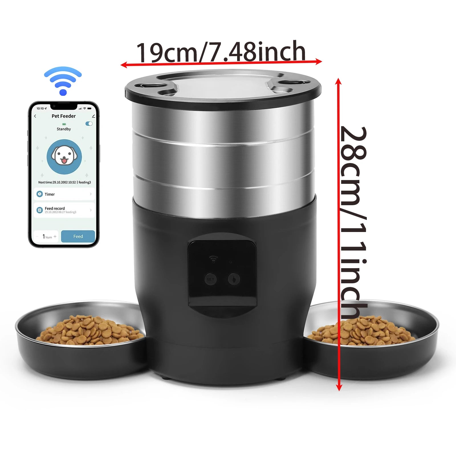4.5L Smart Auto Pet Feeder & Water Fountain – TuYa App