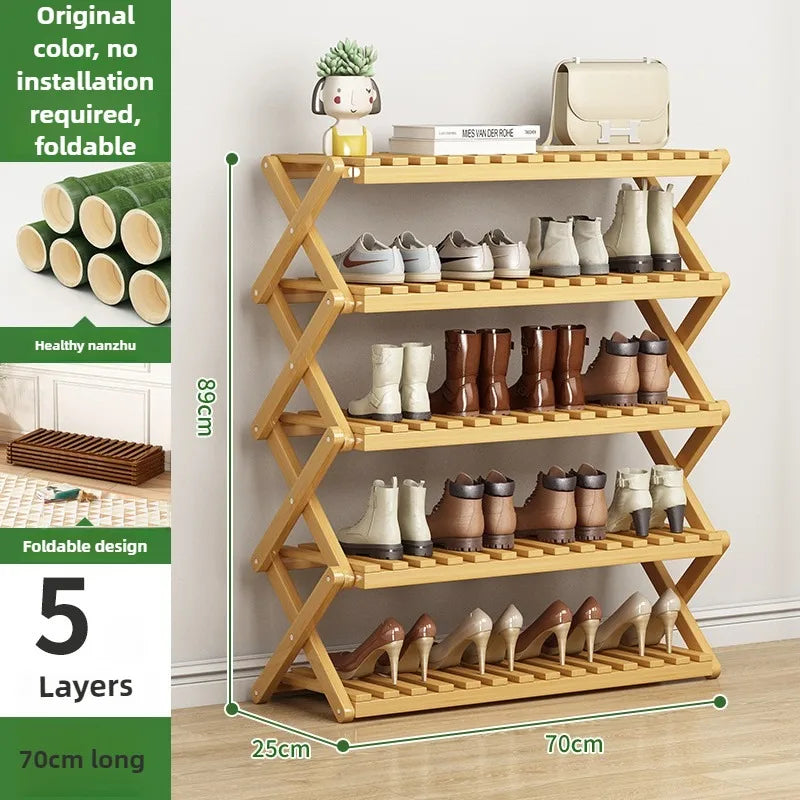 Portable Folding Shoe Rack – Multi-Tier Organizer