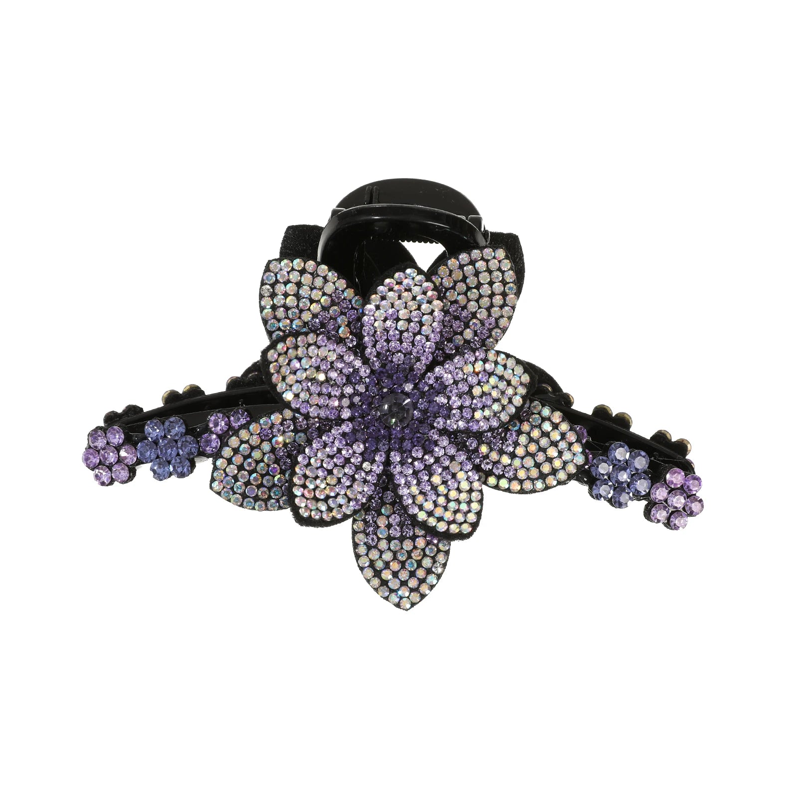 Rhinestone Flower Hair Claw Clips