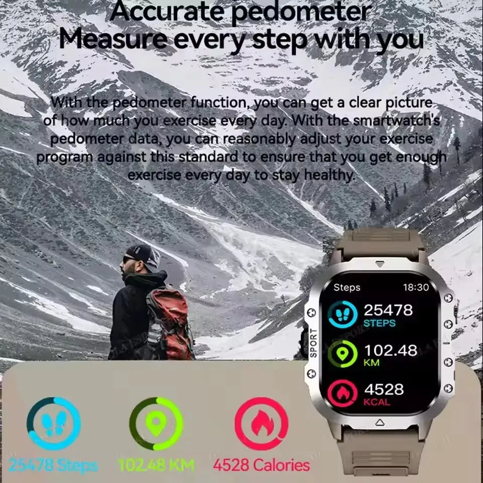 Military GPS Smart Watch Men