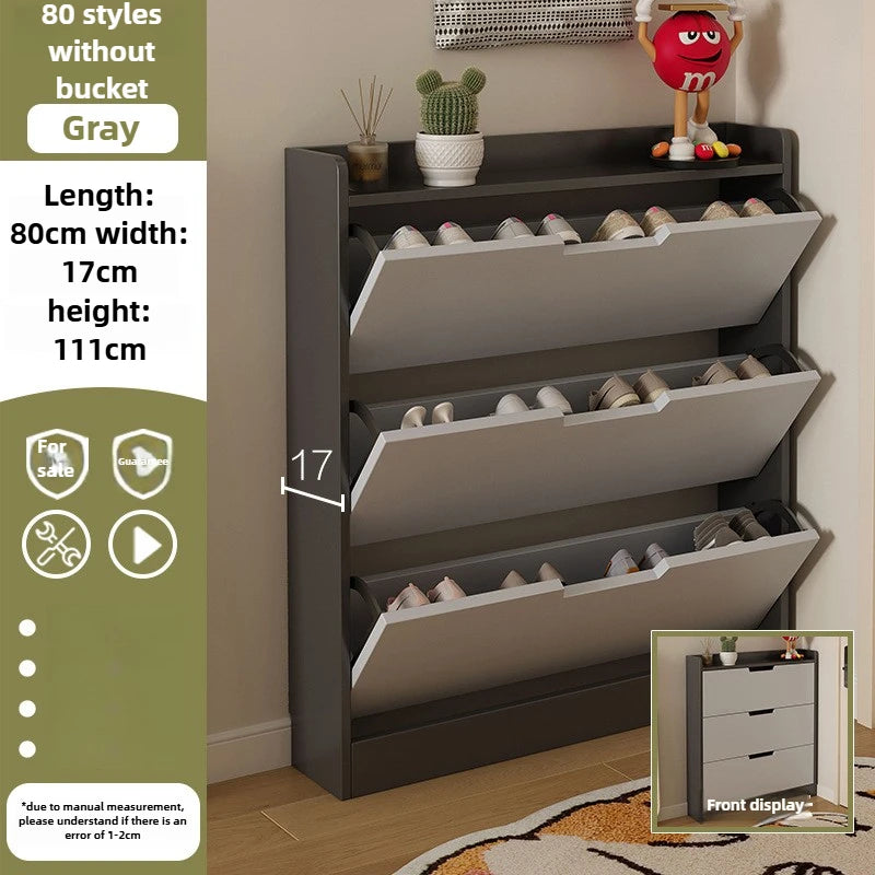 Tipping Bucket Shoe Cabinet – Large Capacity Entrance Storage