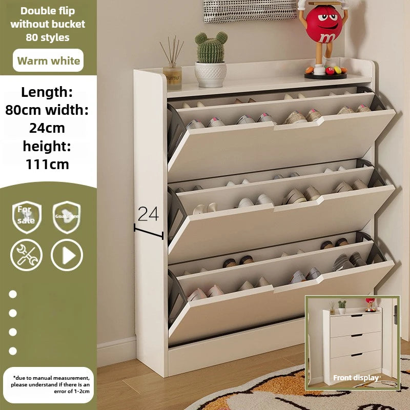 Tipping Bucket Shoe Cabinet – Large Capacity Entrance Storage