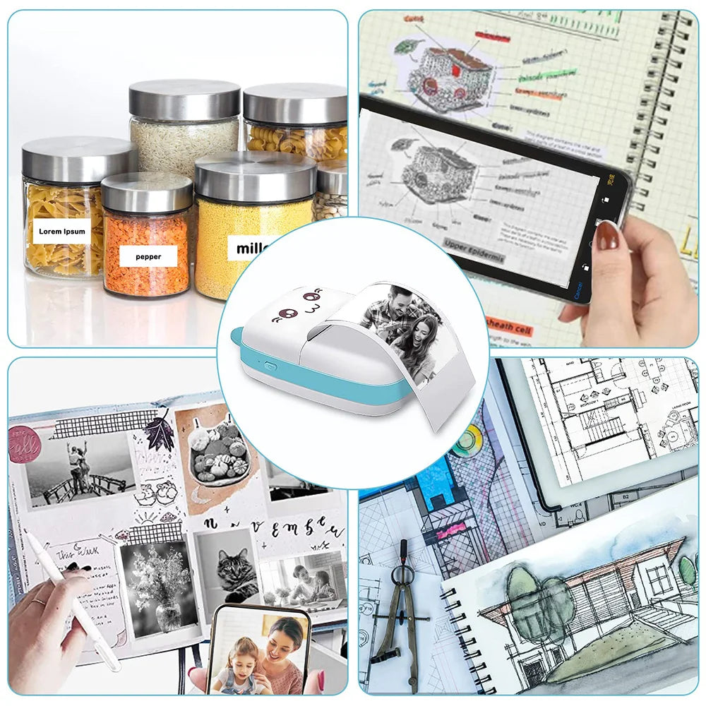 Mini Pocket Printer – Portable Bluetooth Thermal Printer for Photos, Labels, Notes & QR Codes