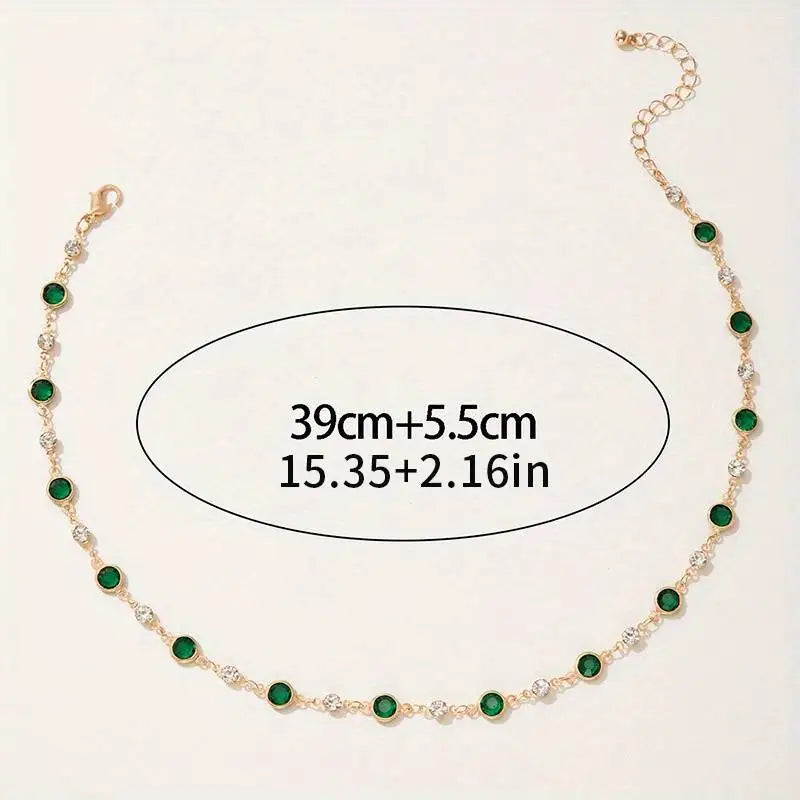 Green Zircon Star Necklace