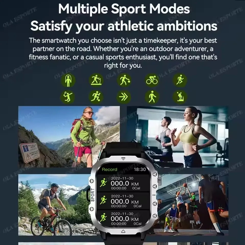 Military GPS Smart Watch Men