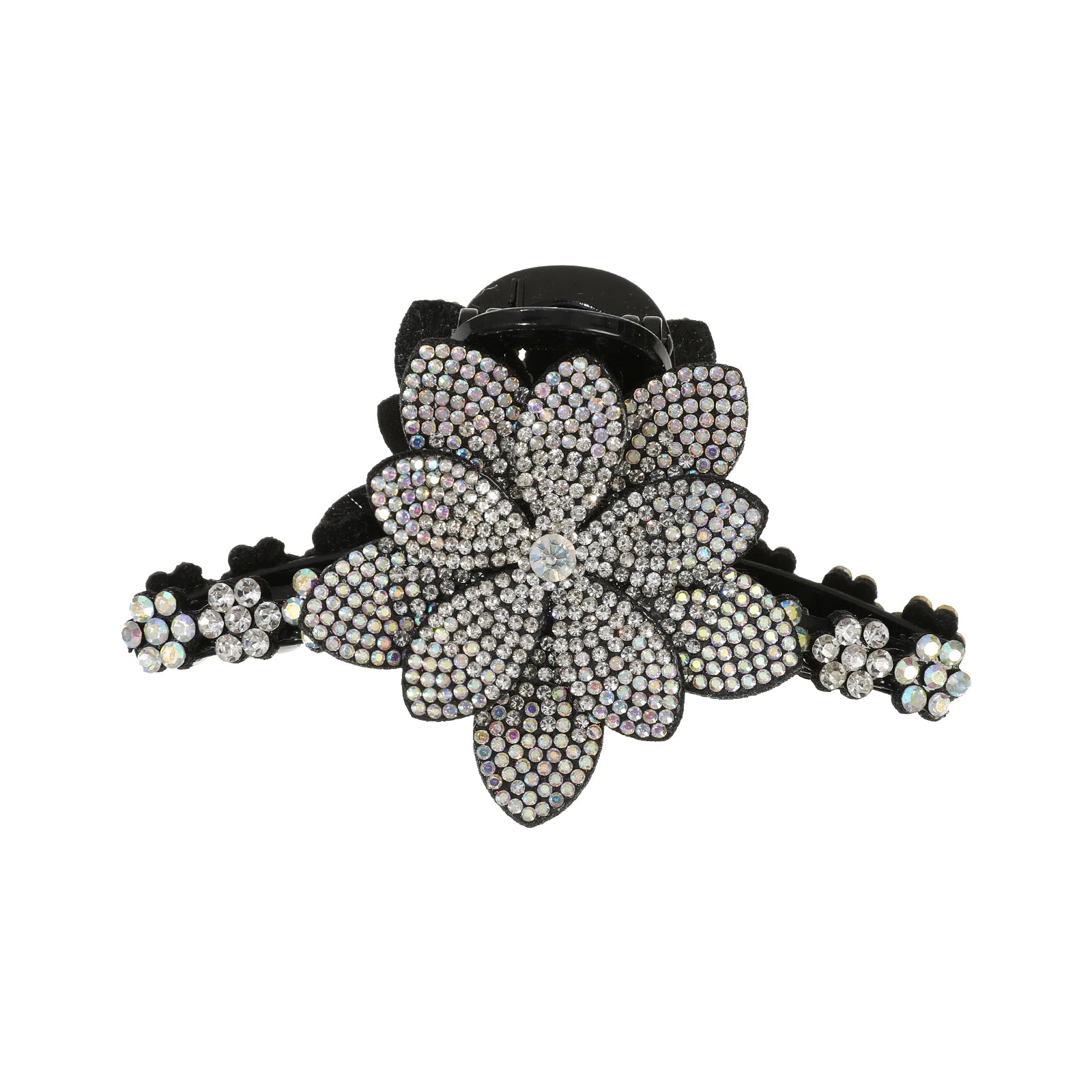 Rhinestone Flower Hair Claw Clips