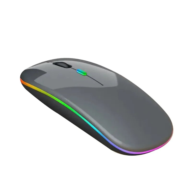 Silent Wireless RGB Gaming Mouse | Rechargeable Bluetooth & 2.4GHz Dual Mode