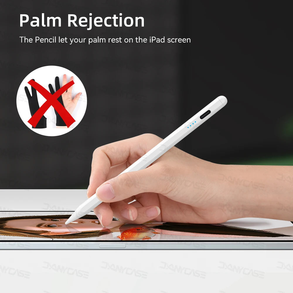 DANYCASE Active Stylus Pen | Compatible with iPad 2018–2025 | Palm Rejection | Type-C Charging