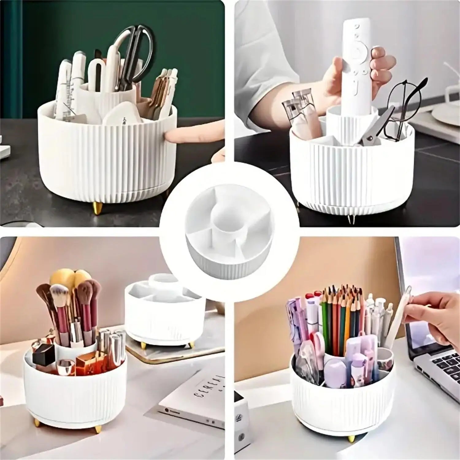 GlowSpin 360 Rotating Makeup Organiser | Nexora Home