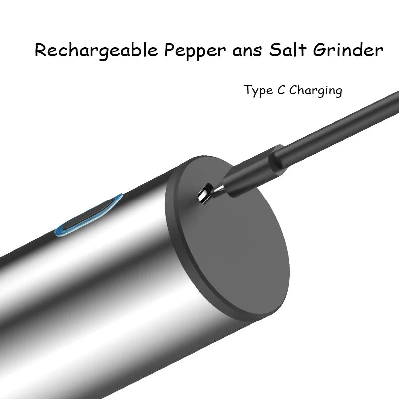 Electric Salt & Pepper Grinder Set – Rechargeable & Adjustable