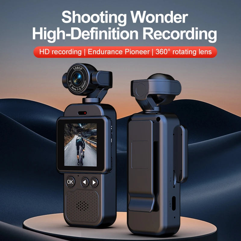 4K Ultra HD Action Camera 360° Rotatable Waterproof WiFi Vlog Sport Cam
