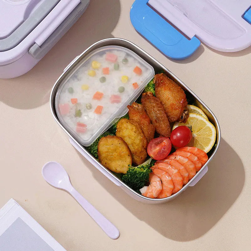 60W Electric Lunch Box Food Warmer — 1.5L Portable Heater for Car & Home