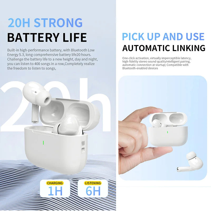 2025 Air Pro TWS Wireless Earbuds | Bluetooth 5.1 | HiFi Sound | Waterproof | iPhone & Android