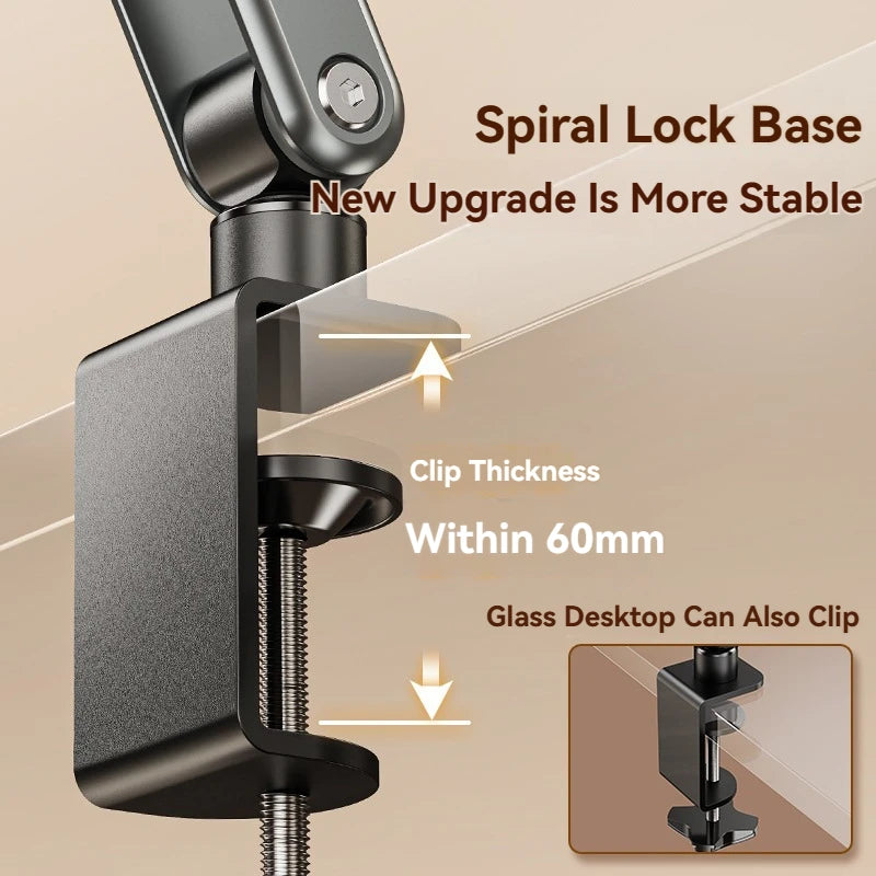 Rotatable Long Arm Phone & Tablet Stand | Flexible Holder for Bed & Desk