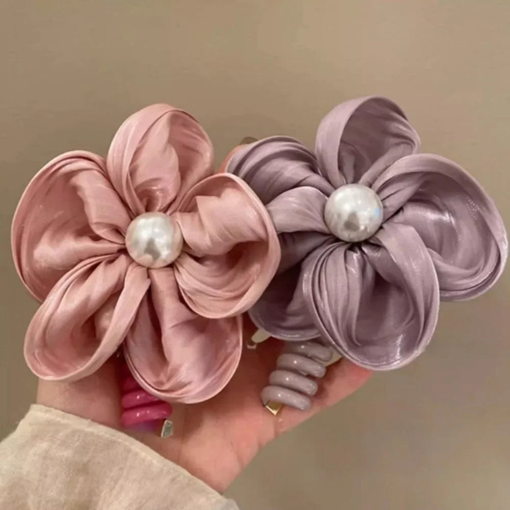 Floral Ponytail Hair Coil