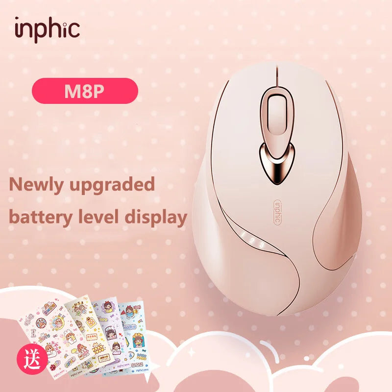 Inphic M8 Silent Wireless Mouse | Ergonomic Rechargeable Office Mouse