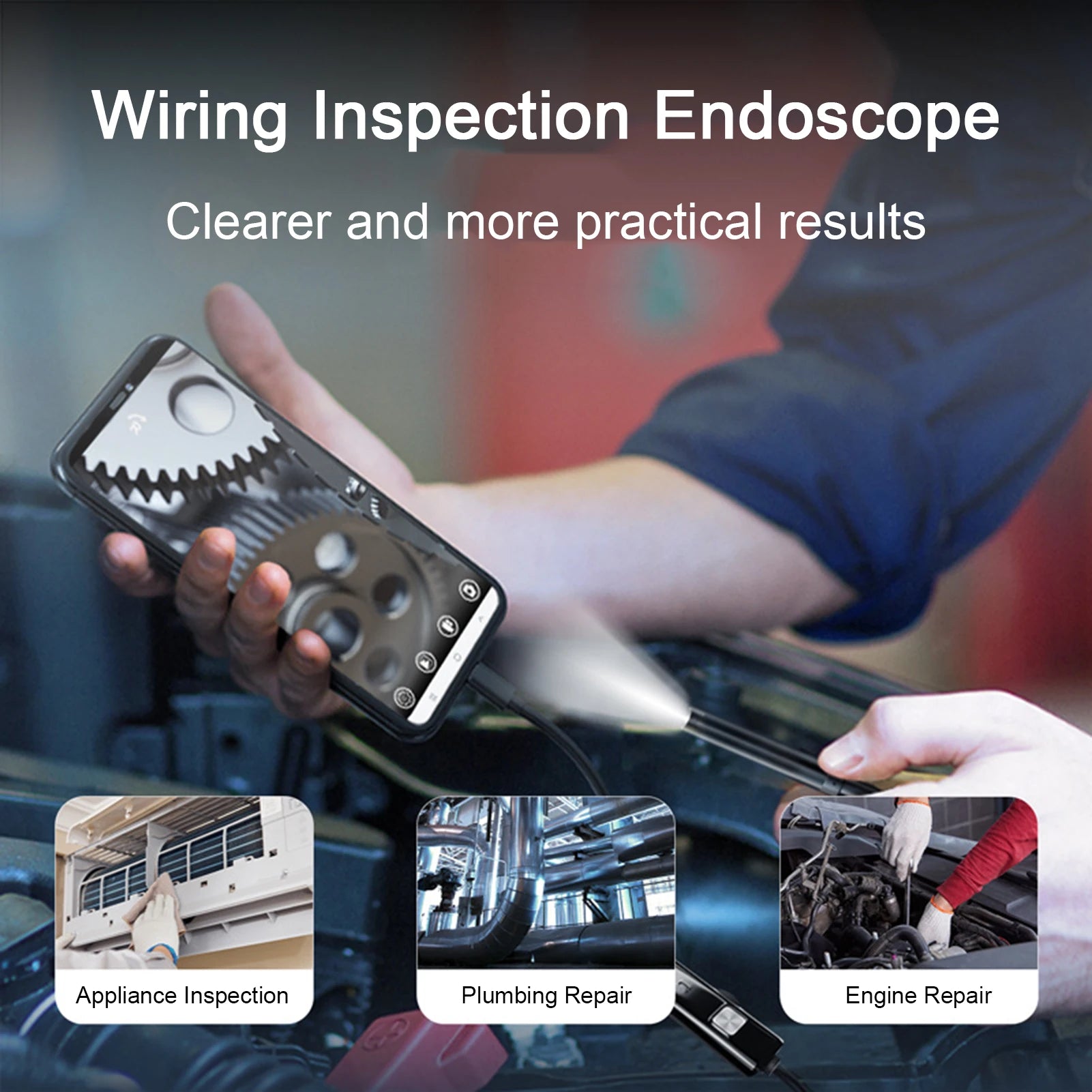 Type-C Endoscope Camera 5.5/7mm | 6 LED Lights | Waterproof | For Android & PC