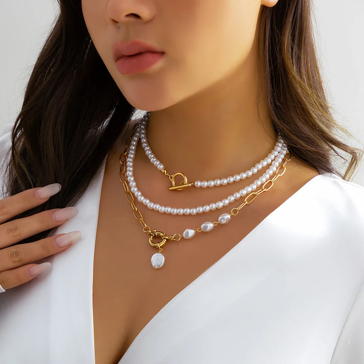 Pearl Multi-Layer Choker Necklace