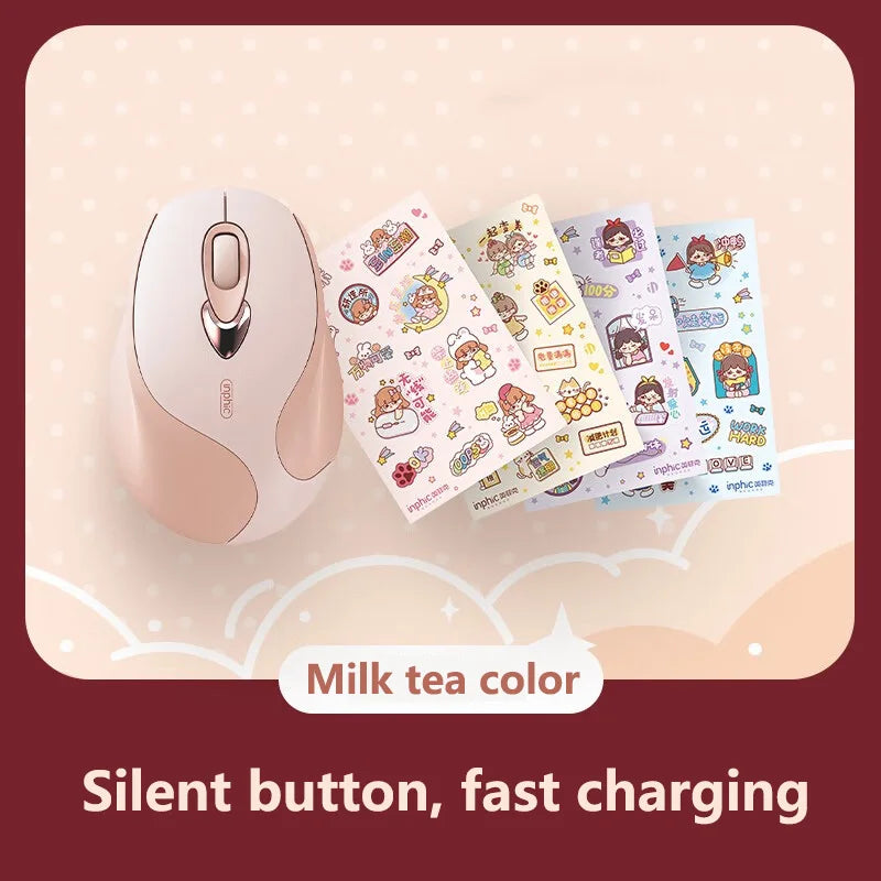 Inphic M8 Silent Wireless Mouse | Ergonomic Rechargeable Office Mouse