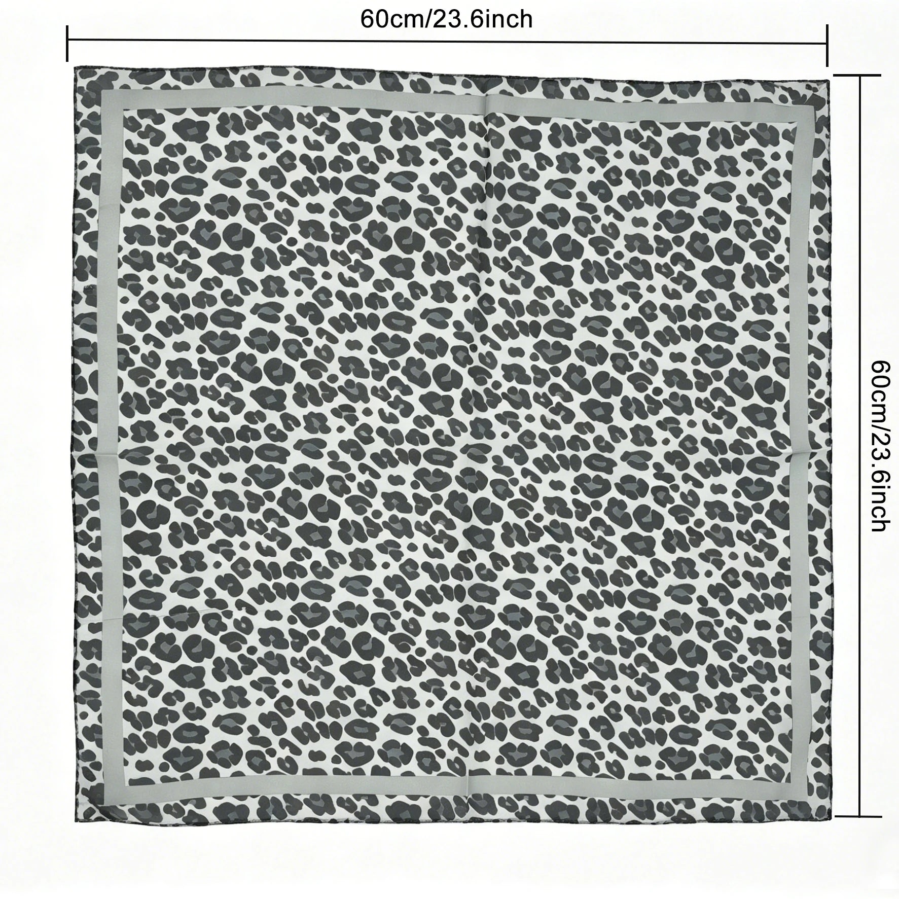 Leopard Print Magnetic Buckle Square Scarf