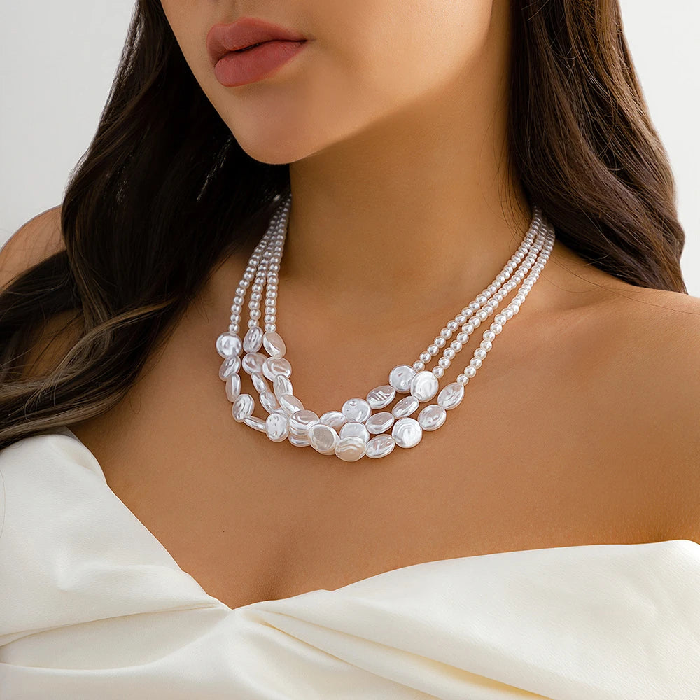 Pearl Multi-Layer Choker Necklace