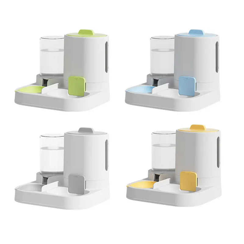 Automatic Gravity-Fed Cat Water Dispenser & Feeder