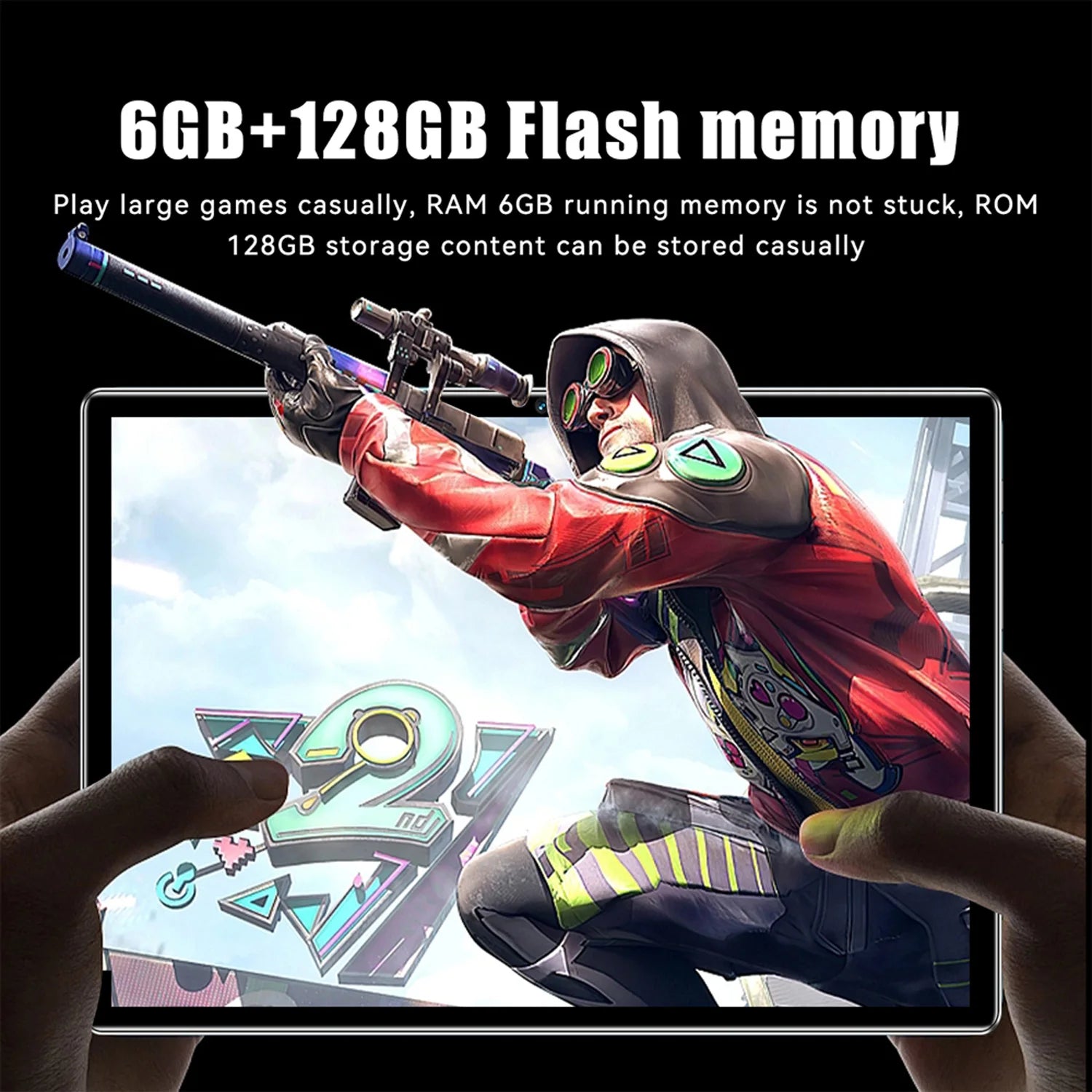 BDF 10.1" Android 13 Tablet | 6GB RAM 128GB | 4G LTE | 6000mAh