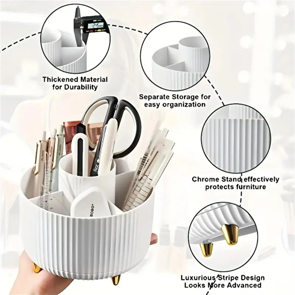 GlowSpin 360 Rotating Makeup Organiser | Nexora Home