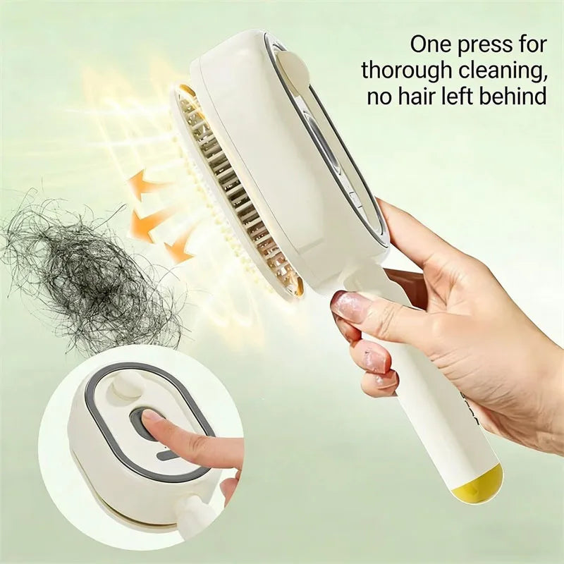 3-in-1 Electric Spray Massage Comb — Steam, Essential Oil & Self-Cleaning Hair Brush