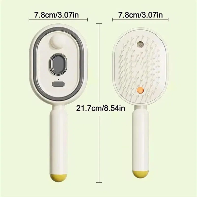3-in-1 Electric Spray Massage Comb — Steam, Essential Oil & Self-Cleaning Hair Brush