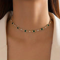 Green Zircon Star Necklace