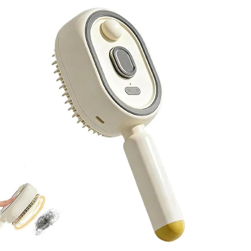 3-in-1 Electric Spray Massage Comb — Steam, Essential Oil & Self-Cleaning Hair Brush