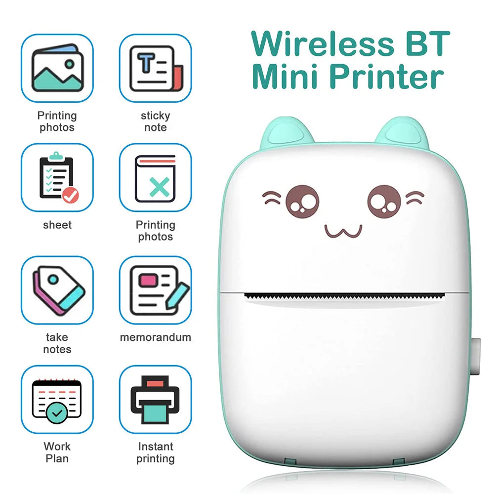 Mini Pocket Printer – Portable Bluetooth Thermal Printer for Photos, Labels, Notes & QR Codes