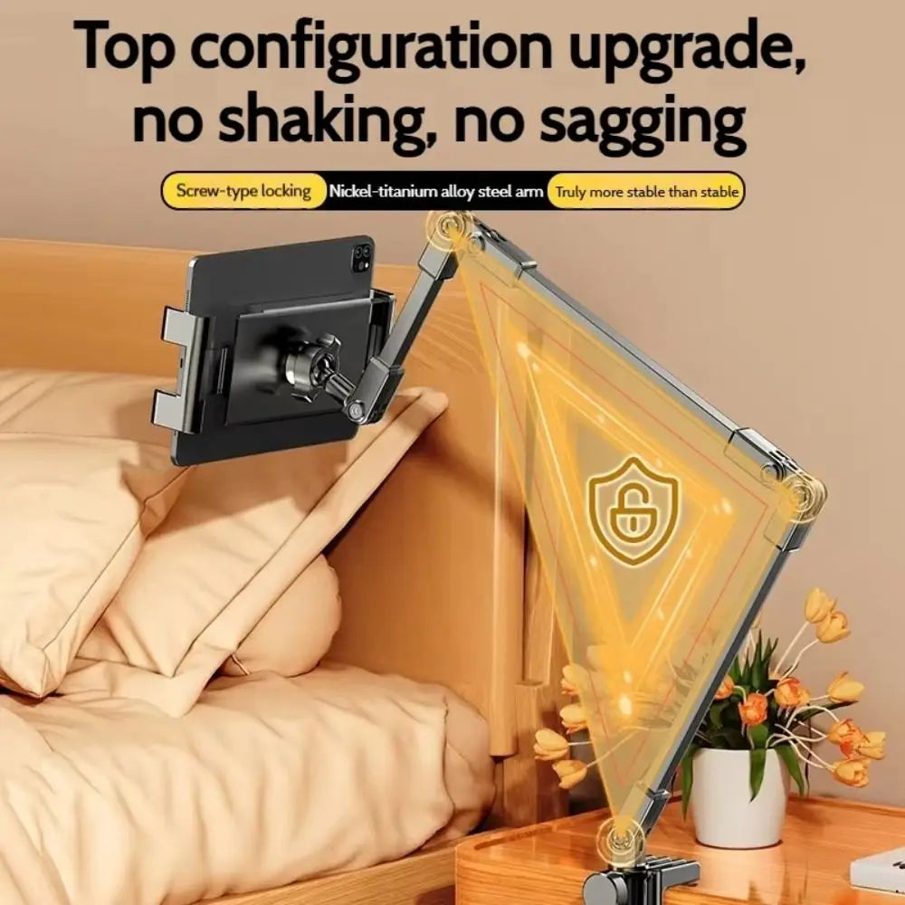 Adjustable Tablet Stand Foldable 3 Sections Arms Bedside Phone Holder for 5-12Inch Phone Ipad Pro Mini for Xiaomi